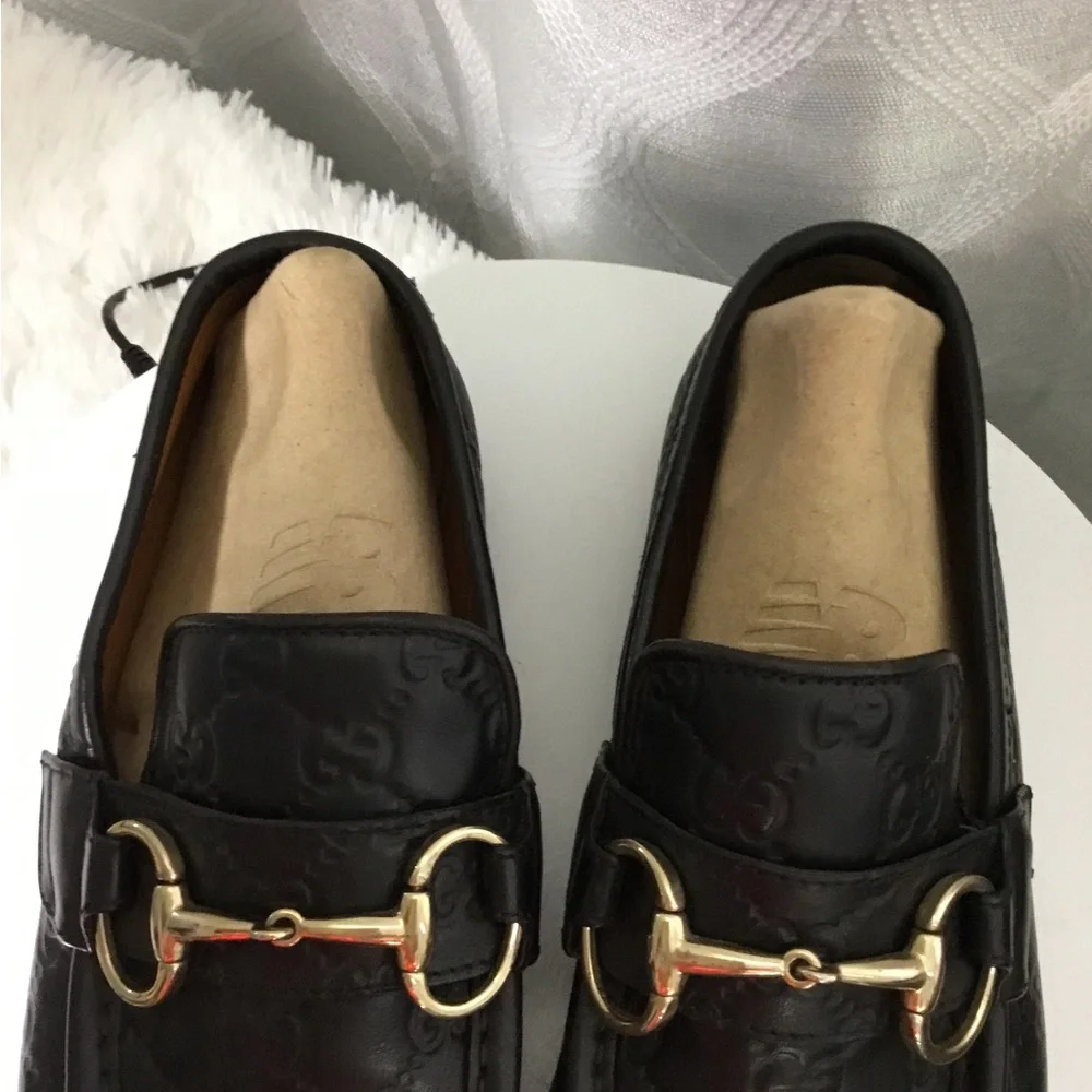 Gucci Black Leather Horsebit Loafers - Men's Dress Slip-Ons